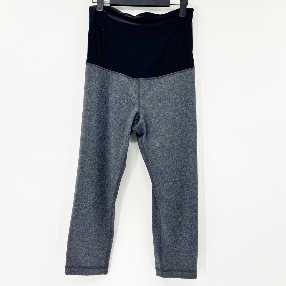 BeMaternity Ingrid & Isabel Leggings Women M Grey Good Crossover Belly Capri